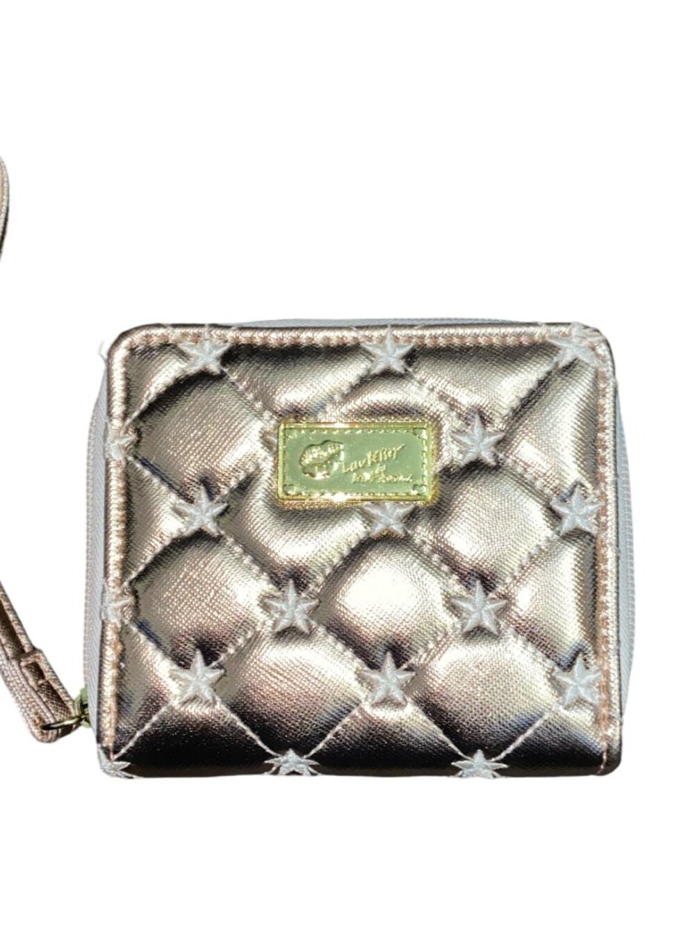 *Luv BETSEY*NWOT*Gold Metallic Zippered Wallet Wristlet--PLEASE READ